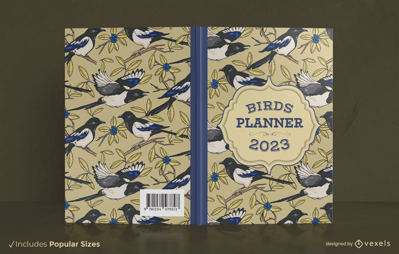 Design de capa de livro de pássaros Magpipe KDP