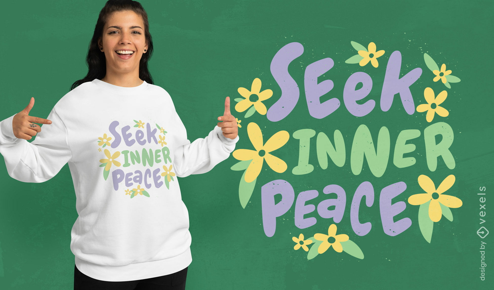 Diseño de camiseta con cita en colores pastel danés pacífico