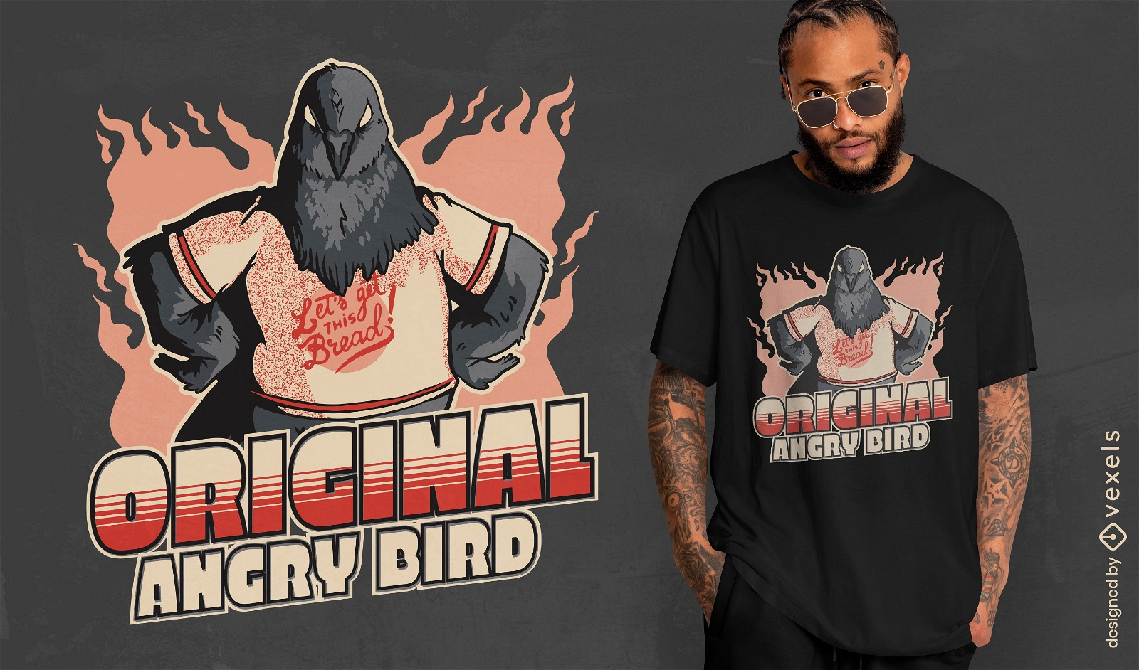Angry bird t-shirt design