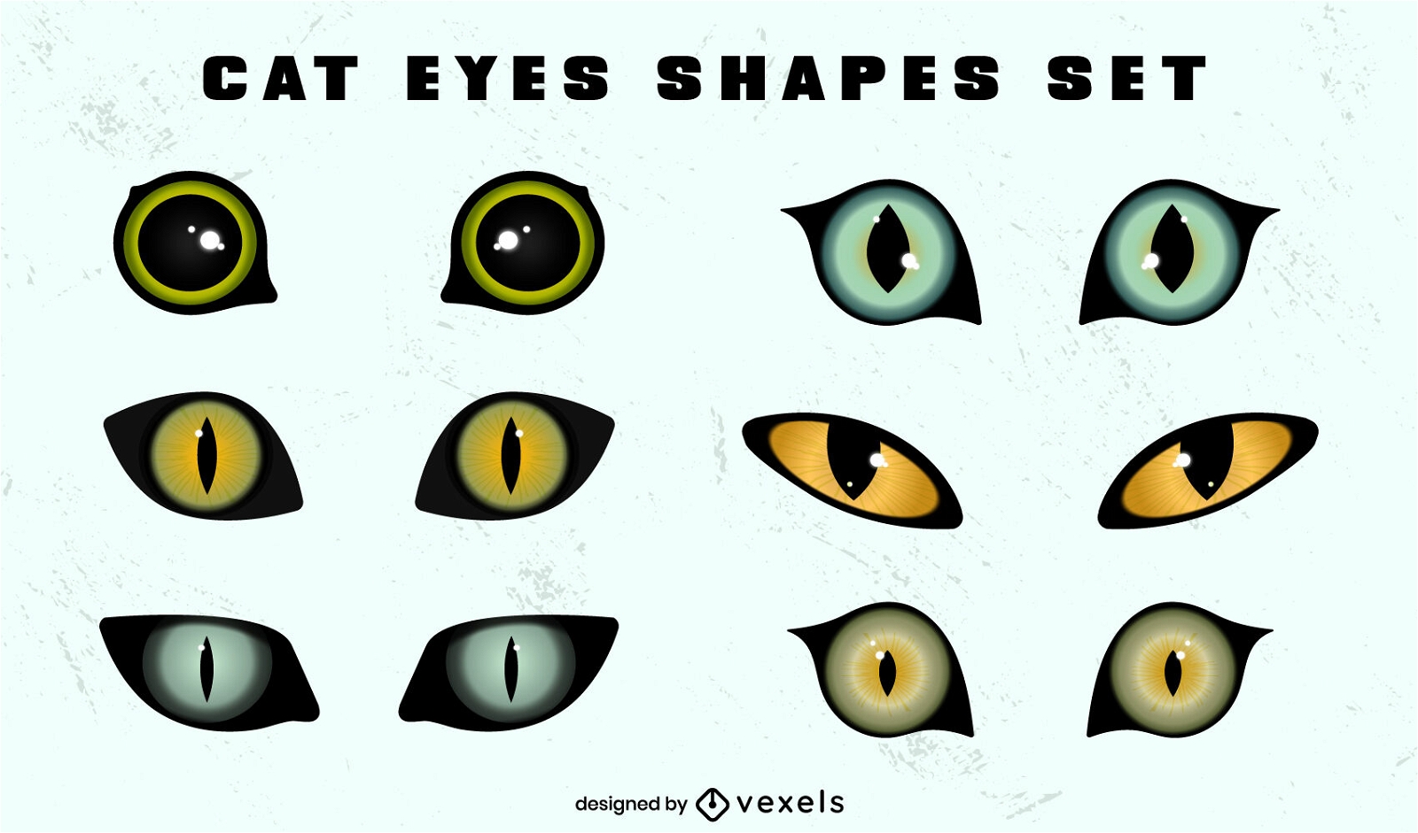 Conjunto de design de olhos de gato