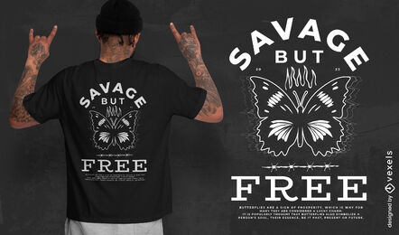 Free Butterfly T-shirt Design Vector Download
