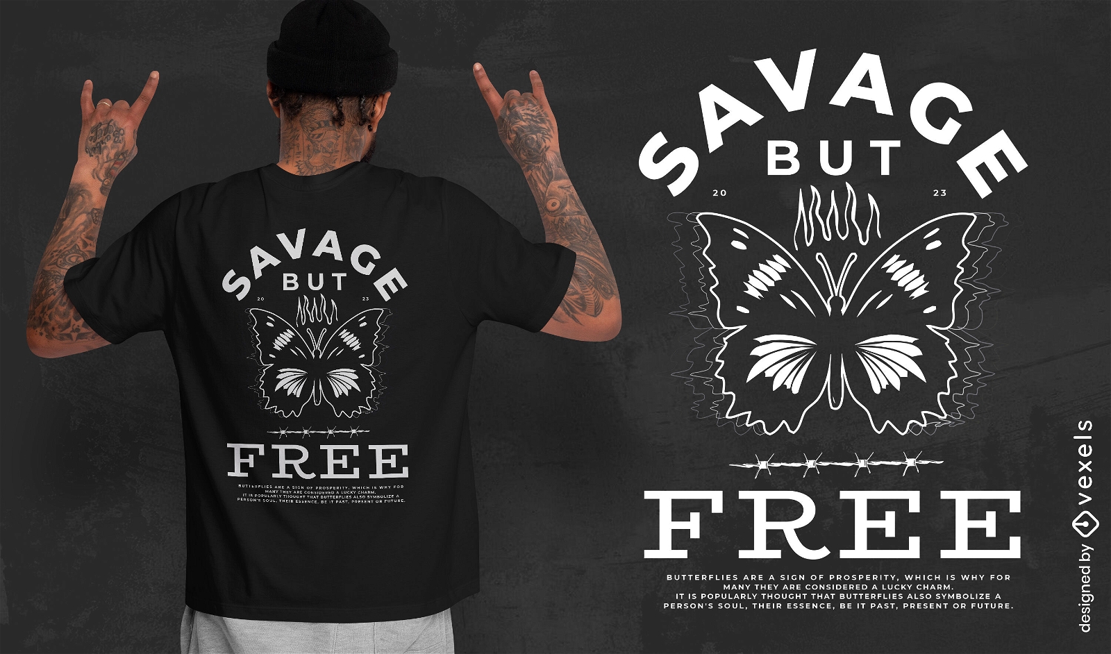 Diseño de camiseta de mariposa gratis