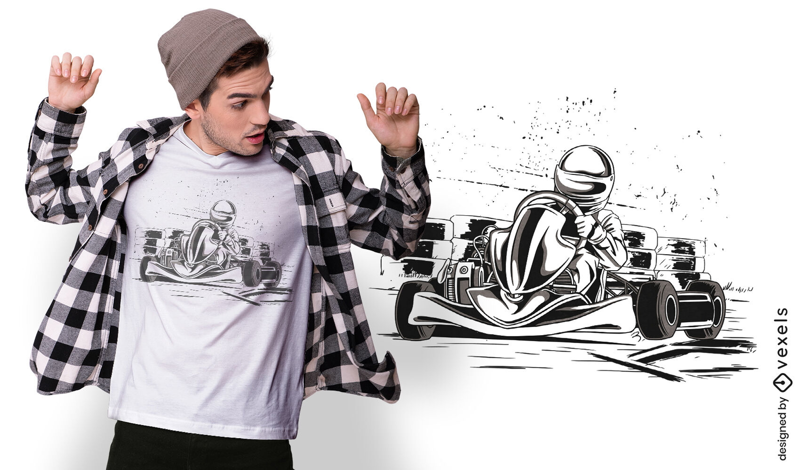 Diseño de camiseta Go Kart