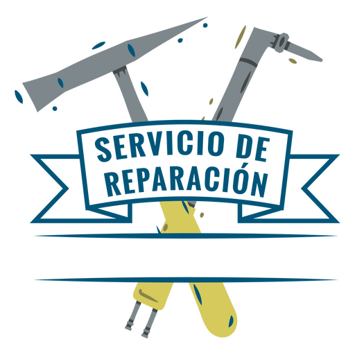 Servicio de reparacion label PNG Design