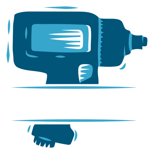 Blue power drill PNG Design