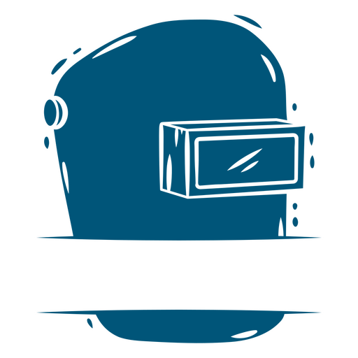 Blauer Schweißerhelm PNG-Design