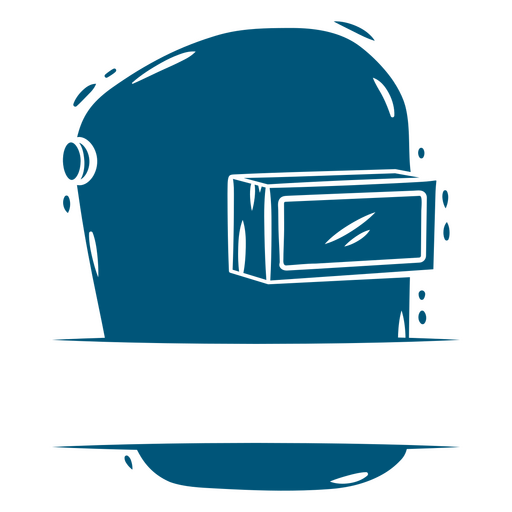 Blue welder's helmet PNG Design