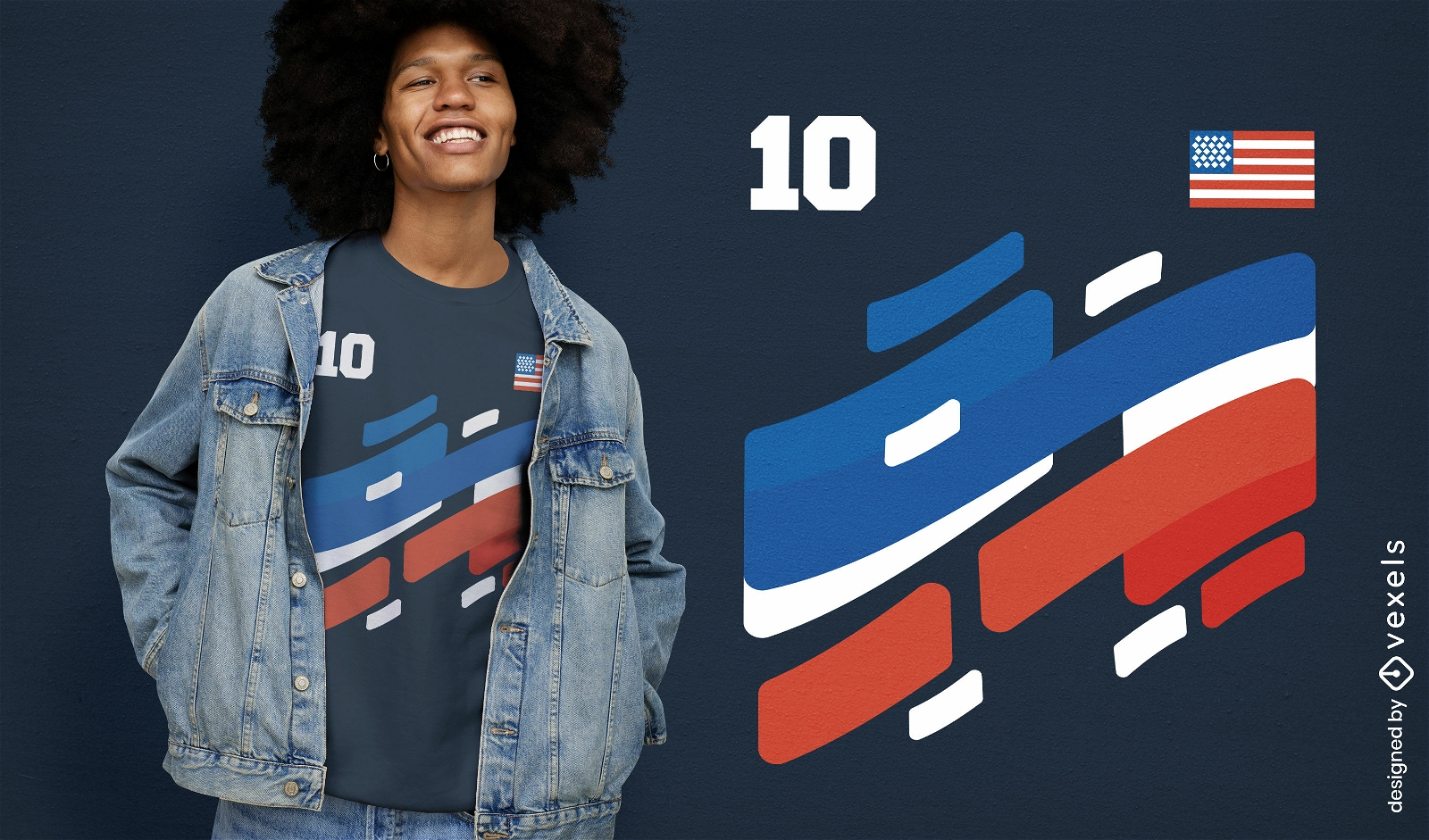 T-Shirt-Design der amerikanischen Sportmannschaft