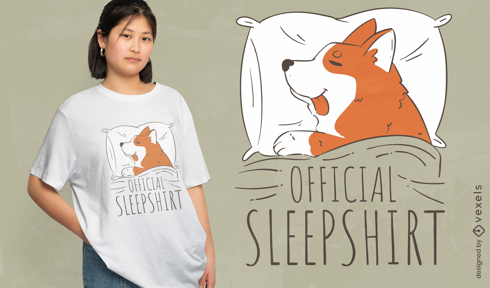 Diseño de camiseta de perro sleepshirt