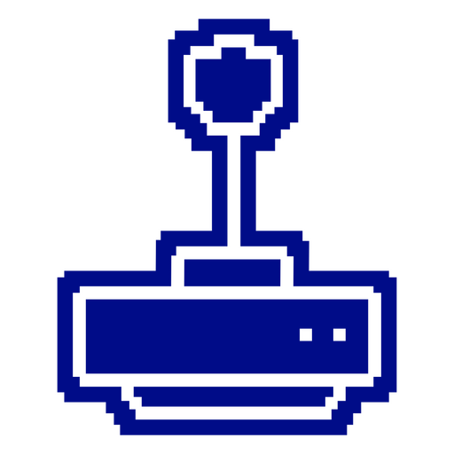 Blaues Pixel-Art-Gamecontroller-Symbol PNG-Design