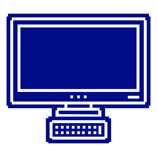 Blue computer monitor icon PNG Design
