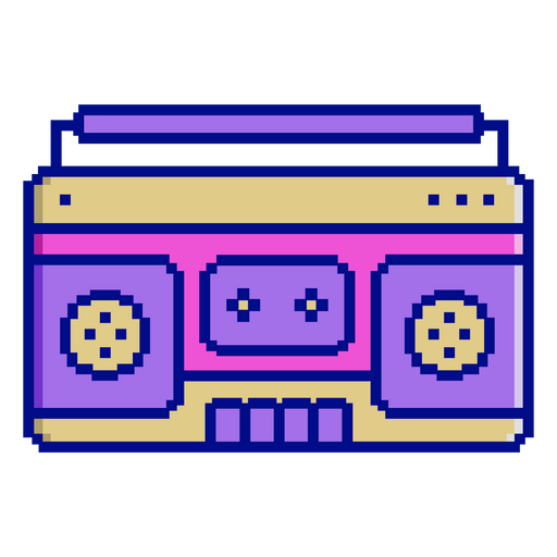 Pixelated image of a boombox PNG Design