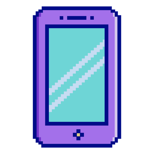 Purple phone with a blue stripe on it PNG Design