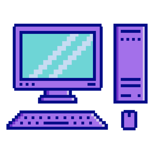Computer monitor and keyboard PNG Design