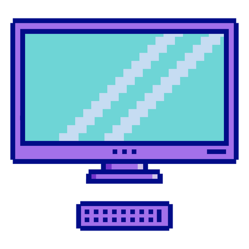 Computer monitor with a keyboard and mouse PNG Design