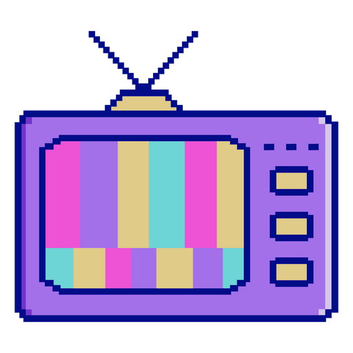 Pixelated tv PNG Design