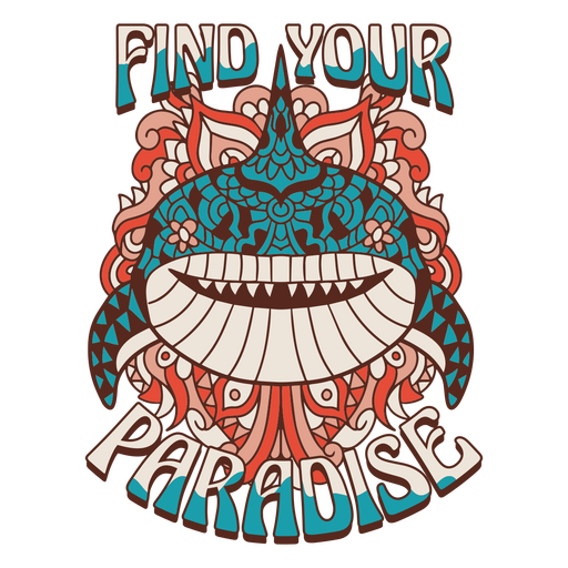 Encontre a sua mandala de tubarão paradisíaca Desenho PNG