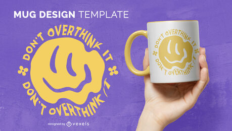 Schmelzendes Smiley-Tassen-Design