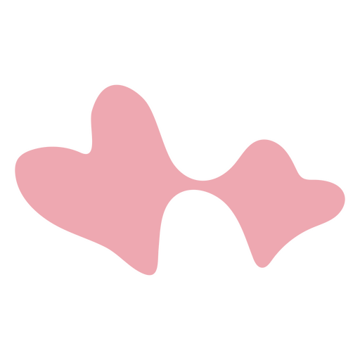 Two pink hearts PNG Design