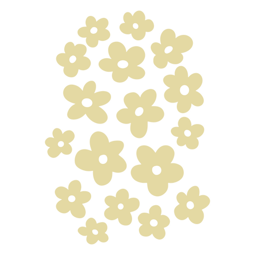 Bando de flores brancas Desenho PNG