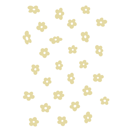Flores blancas y amarillas Diseño PNG