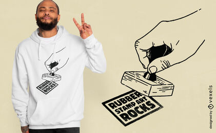 Design de camiseta de carimbo de borracha