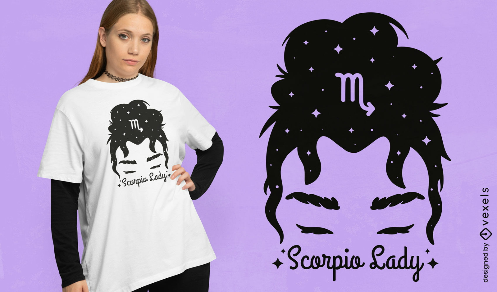 Scorpio lady t-shirt design