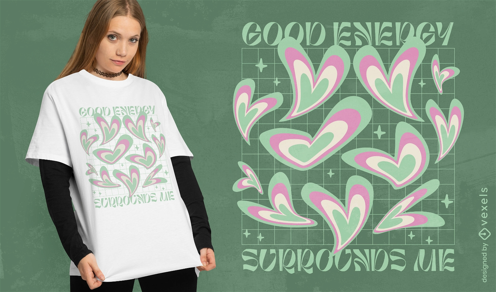 Gutes Energieherz-T-Shirt-Design