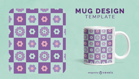 Danish pastel purple flowers mug design