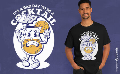 Design de camiseta de coquetel com medo