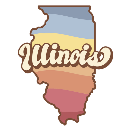 El estado de Illinois Diseño PNG