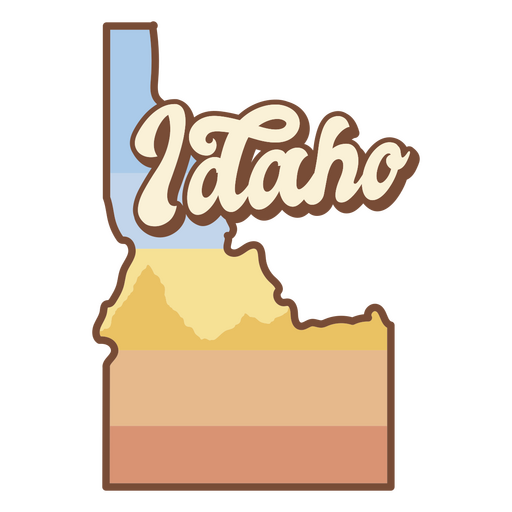 The state of idaho is shown PNG Design