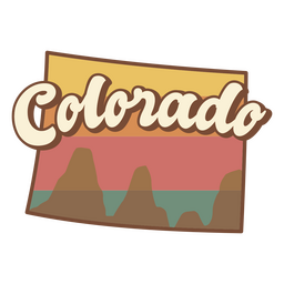 Colorado Retro-Sonnenuntergang USA-Staaten PNG-Design