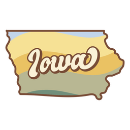 Iowa retro sunset usa states PNG Design