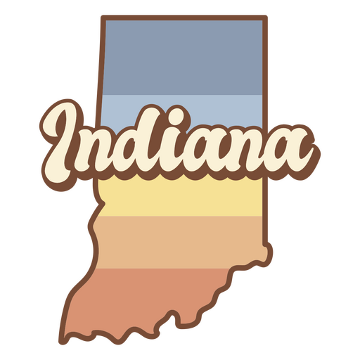 Indiana retrô pôr do sol estados dos eua Desenho PNG