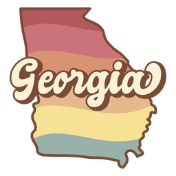 Georgia Retro-Sonnenuntergang USA-Staaten PNG-Design