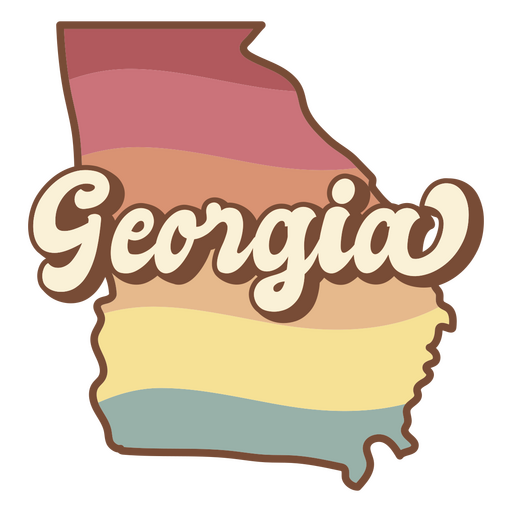 Georgia Retro-Sonnenuntergang USA-Staaten PNG-Design