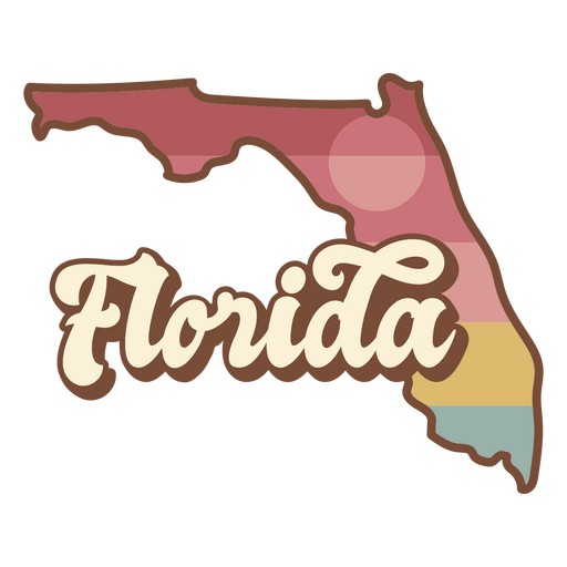 Florida Retro-Sonnenuntergang USA-Staaten PNG-Design