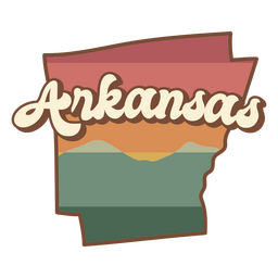 Arkansas retrô pôr do sol estados dos eua Desenho PNG