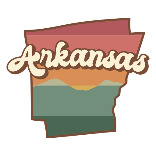 Arkansas retrô pôr do sol estados dos eua Desenho PNG