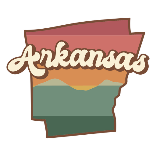 Arkansas Retro-Sonnenuntergang USA-Staaten PNG-Design