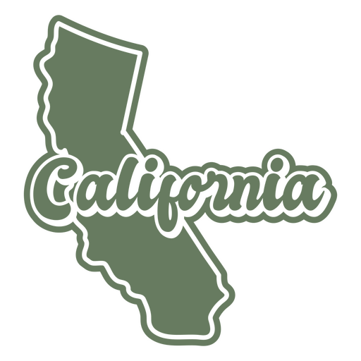 California retro cut out usa states PNG Design