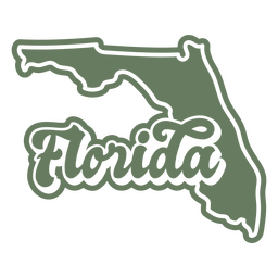 Florida Retro Cut Out Usa States PNG & SVG Design For T-Shirts