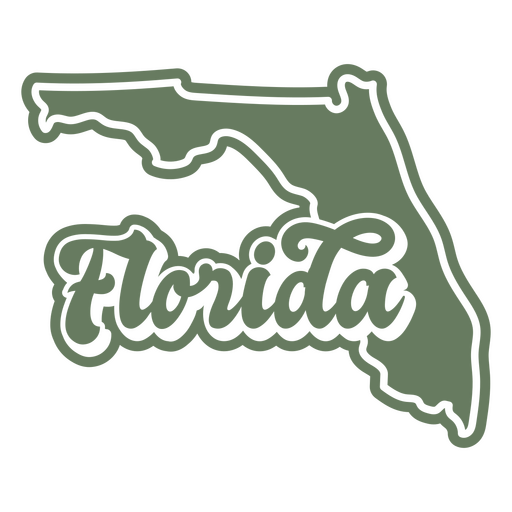 florida, retro, corte, estados unidos de américa Diseño PNG