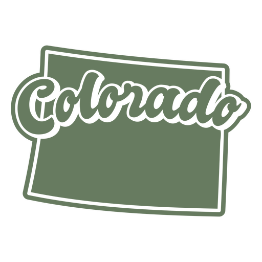 Colorado retro ausgeschnitten usa staaten PNG-Design