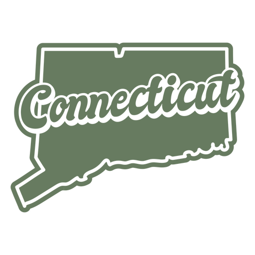 Connecticut retrô recortado estados dos eua Desenho PNG