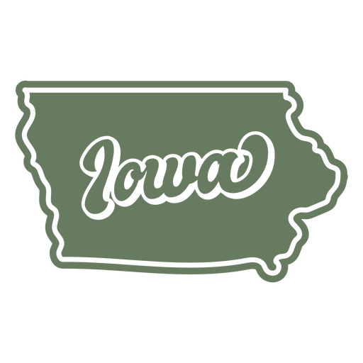 iowa, retro, corte, estados unidos de américa Diseño PNG