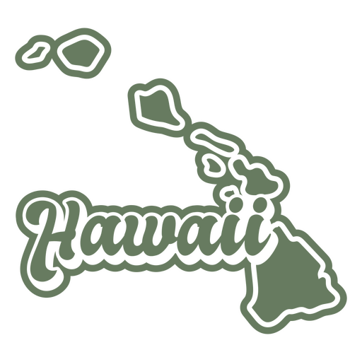 hawaii, retro, corte, estados unidos de américa Diseño PNG