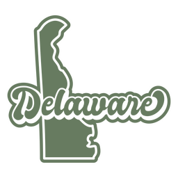 Delaware retro cut out usa states PNG Design