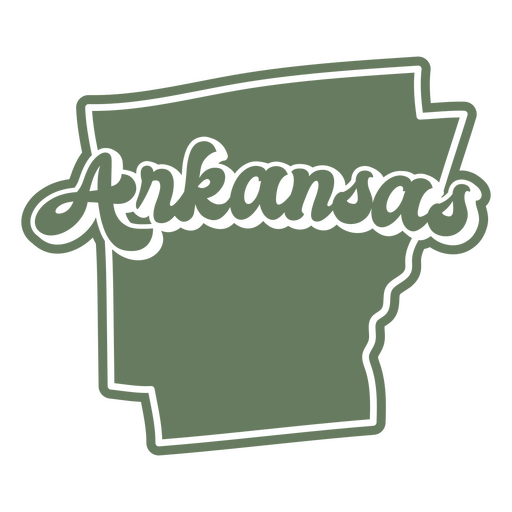 Arkansas retrô recortado estados dos eua Desenho PNG